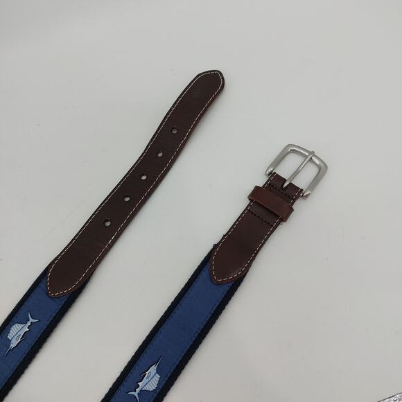 Vineyard Vines Belt Fishing Blue Ocean Marlin Moffit Sailing - Picture 4 of 12